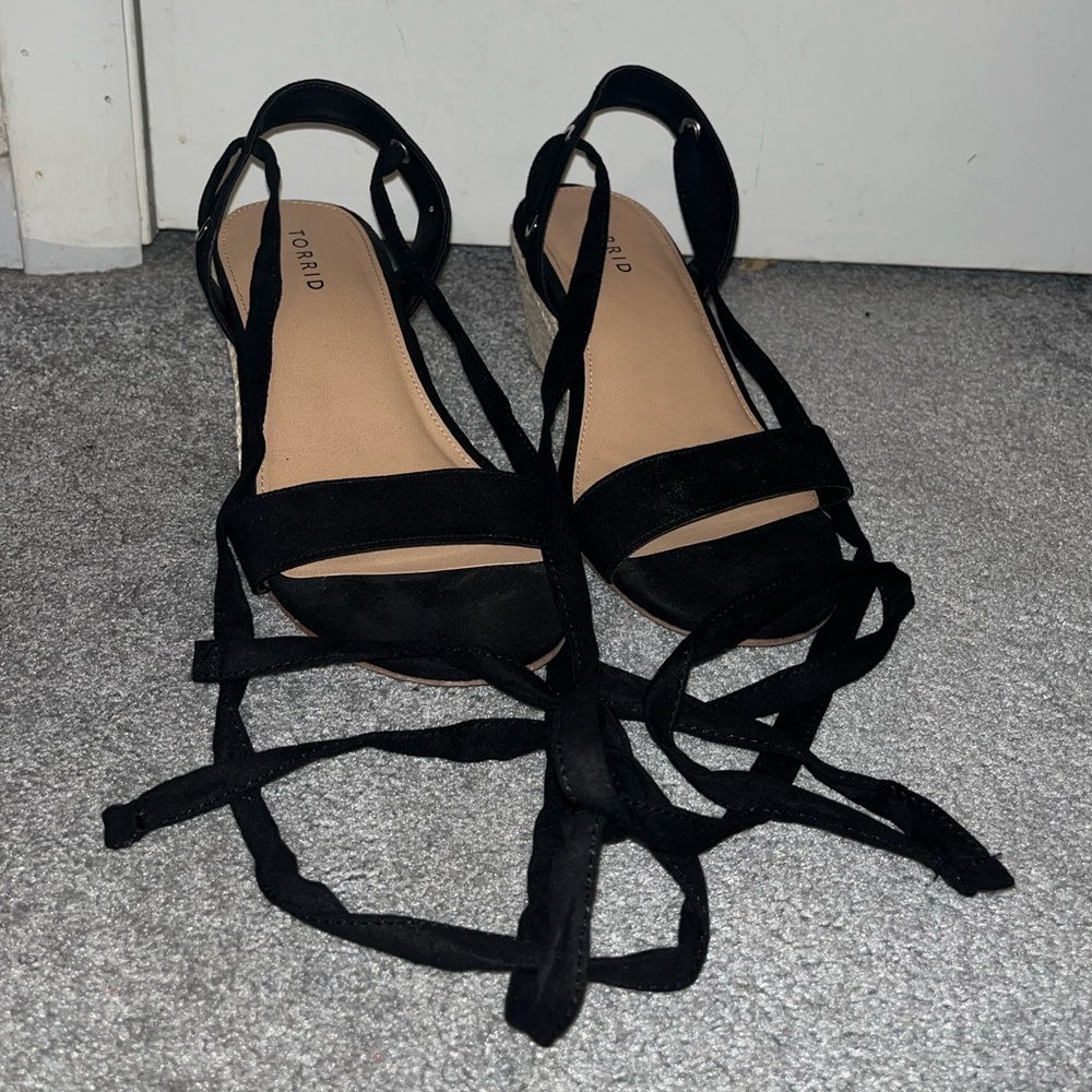 Lace up wedge